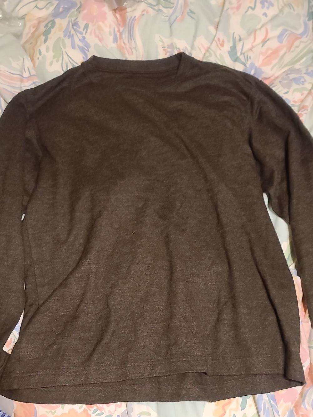 TS(S) 100% Wool Men's Crewneck Sweater in Dark Brown